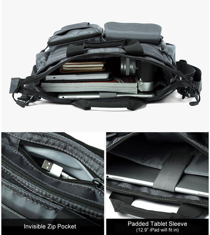 Water Resistant Multi Pockts Nylon Shoulder Bag Crossbody bag Purse Messenger