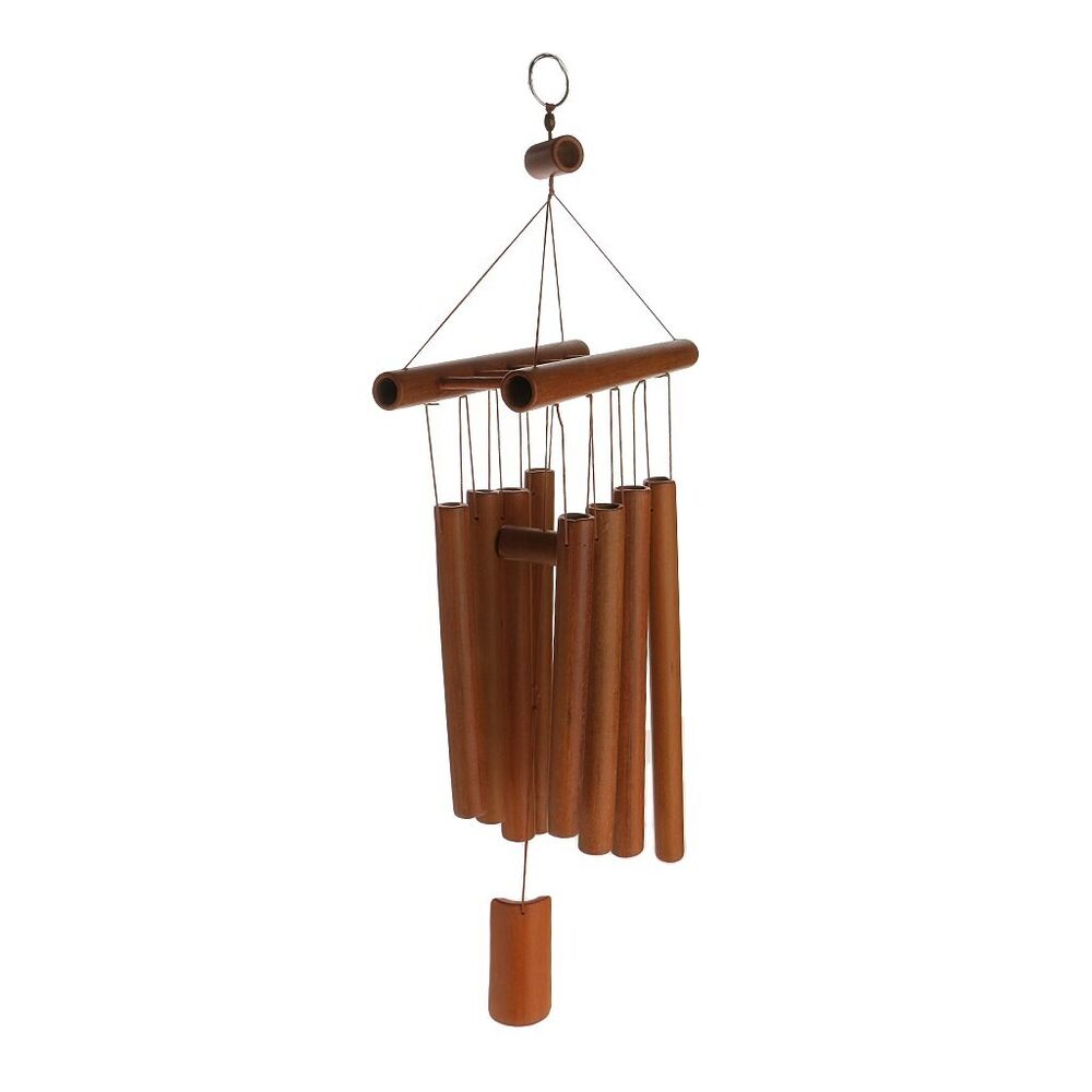Wind Chime Wooden Bamboo Bell Home Garden Outdoor Garden Hanging Decoration 58cm