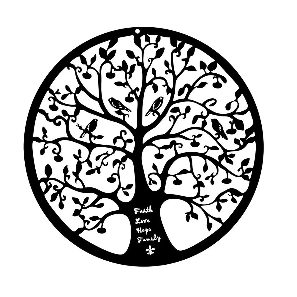 1pc, Tree Of Life Metal Wall Art 11"x11", Room Decor, Home Decor, Iron Art