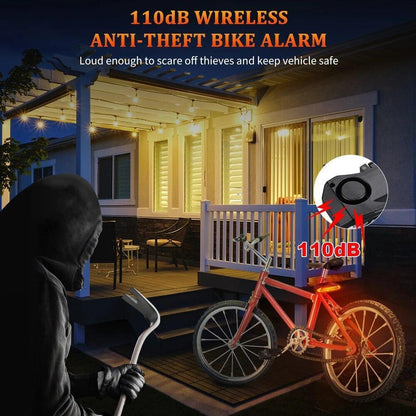 Bike Cargo Rack Tail Light with Turn Signals and Brake Light Wireless Bike
