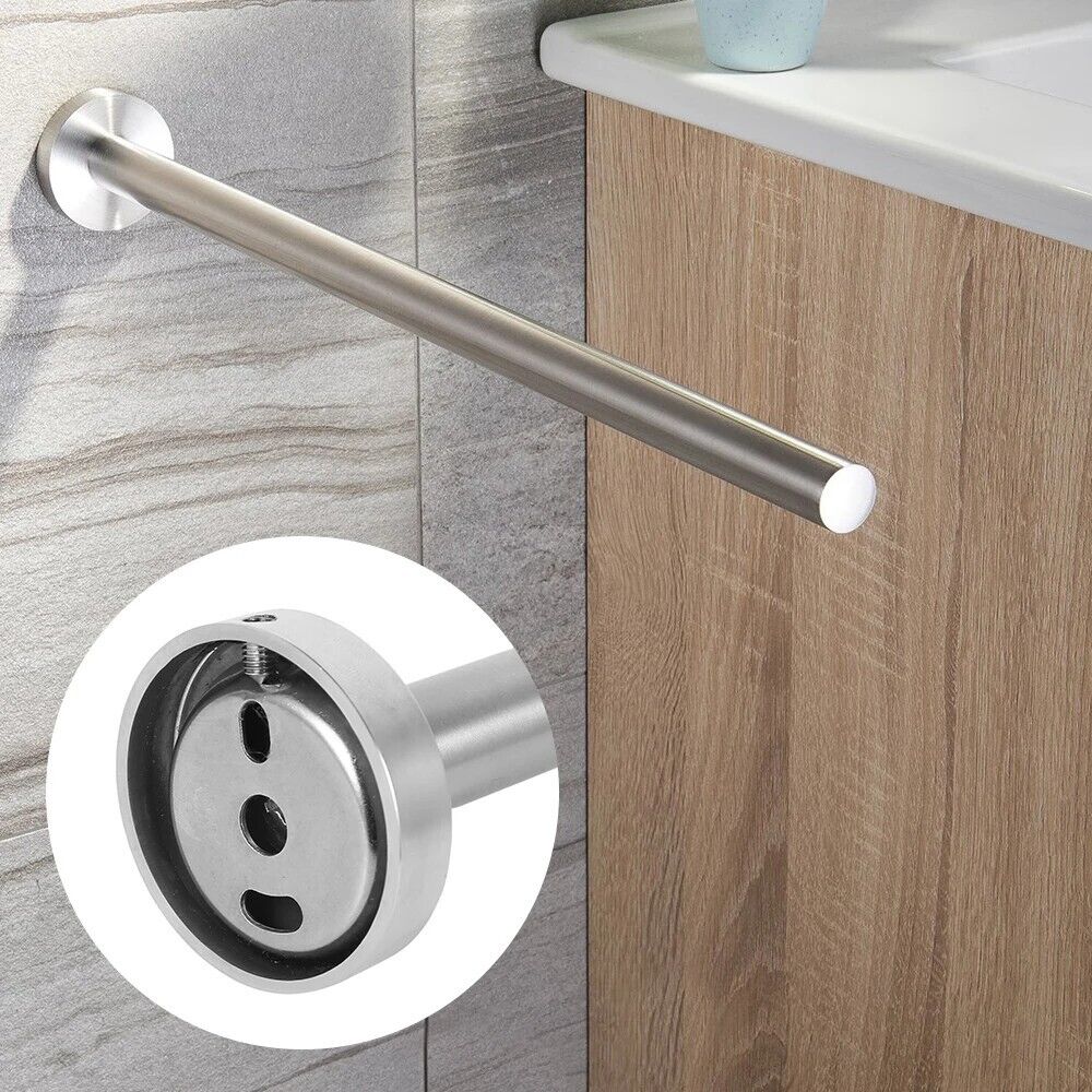 Towel Bar Stainless Steel Bathroom Kitchen Rails Hanging Organizers 41x5.1x1.9cm