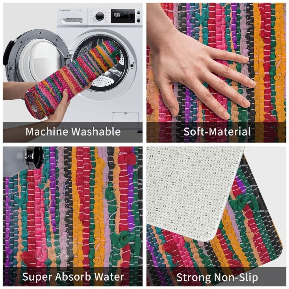 Bedroom Mat Mexican Weave Doormat Kitchen Carpet Entrance Bath Door Rugs 40x60cm