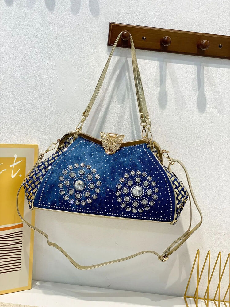 Denim Women Purses Handbags Jeans Crossbody Bag Shoulder Bag Evening Party Bag