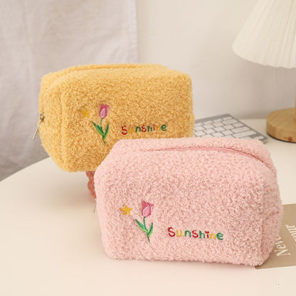 Tulip Flower Travel Cosmetic Storage Bag Makeup Organizer Handbag Wash Purse 1PC