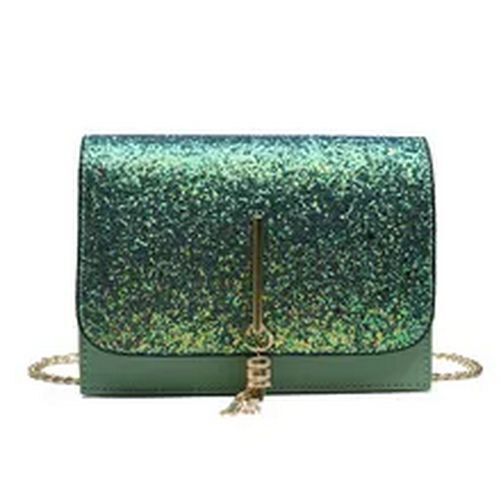 Bag Tassel Chain Shoulder Bag Synthetic Material Black Green Red Purse 18*13*6CM