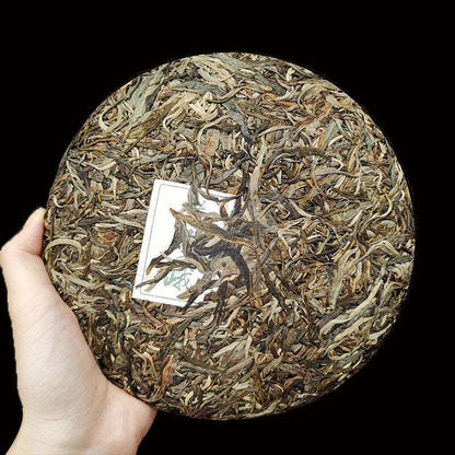 357g Yunnan Spring Pu'er Tea Laomane Puerh Raw Tea Cake Premium Aged Pu-erh Tea