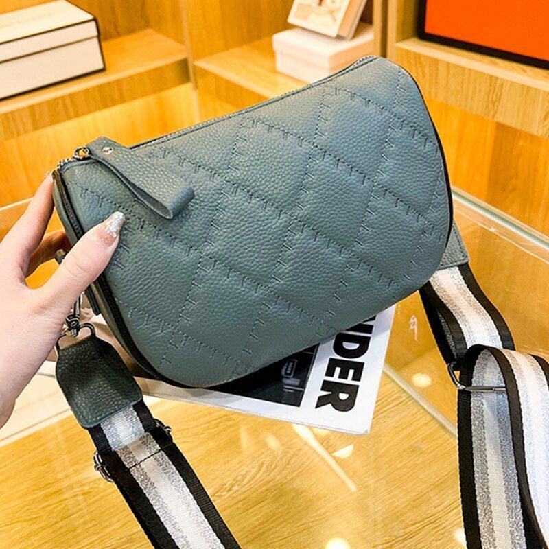 High Quality Shoulder Crossbody Genuine Leather Bags Casual Simple Small Handbag