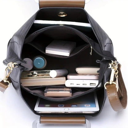 Bolso De Cuero Para Mujer Bolsa Moda Lujo Hombro Mano Cartera Bandolera Elegante