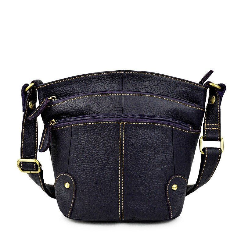 Cowhide Crossbody Bag Genuine Leather Small Messenger Bags Travelling Purse 1 PC