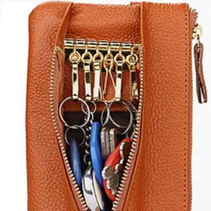Casual Clutch Bag Genuine Cow Leather Zero Wallet Ladies Coin Purse Pocket Soft