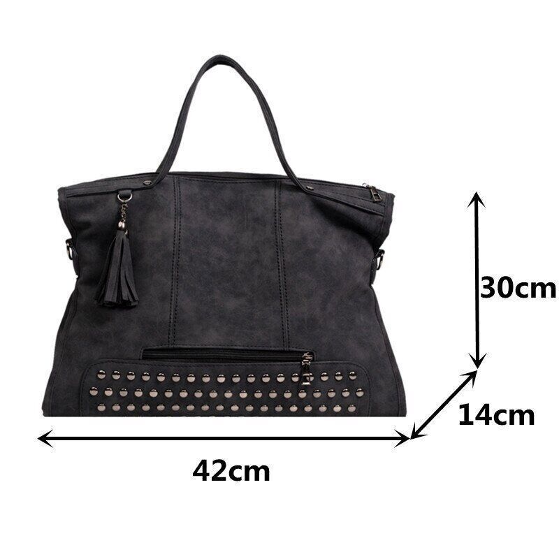 Women Bag Leather Female Tote Bags Tassel Handbag Ladies Shoulder Bag