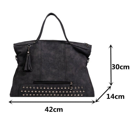 Women Bag Leather Female Tote Bags Tassel Handbag Ladies Shoulder Bag