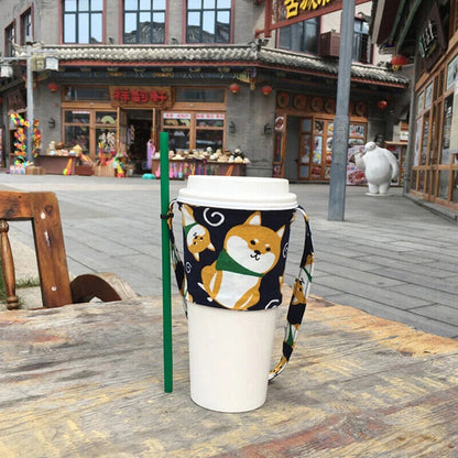 Handheld Cover Travel 1Pcs Scald Proof Coffee Cup Bag Water Bottle Case CarriSD