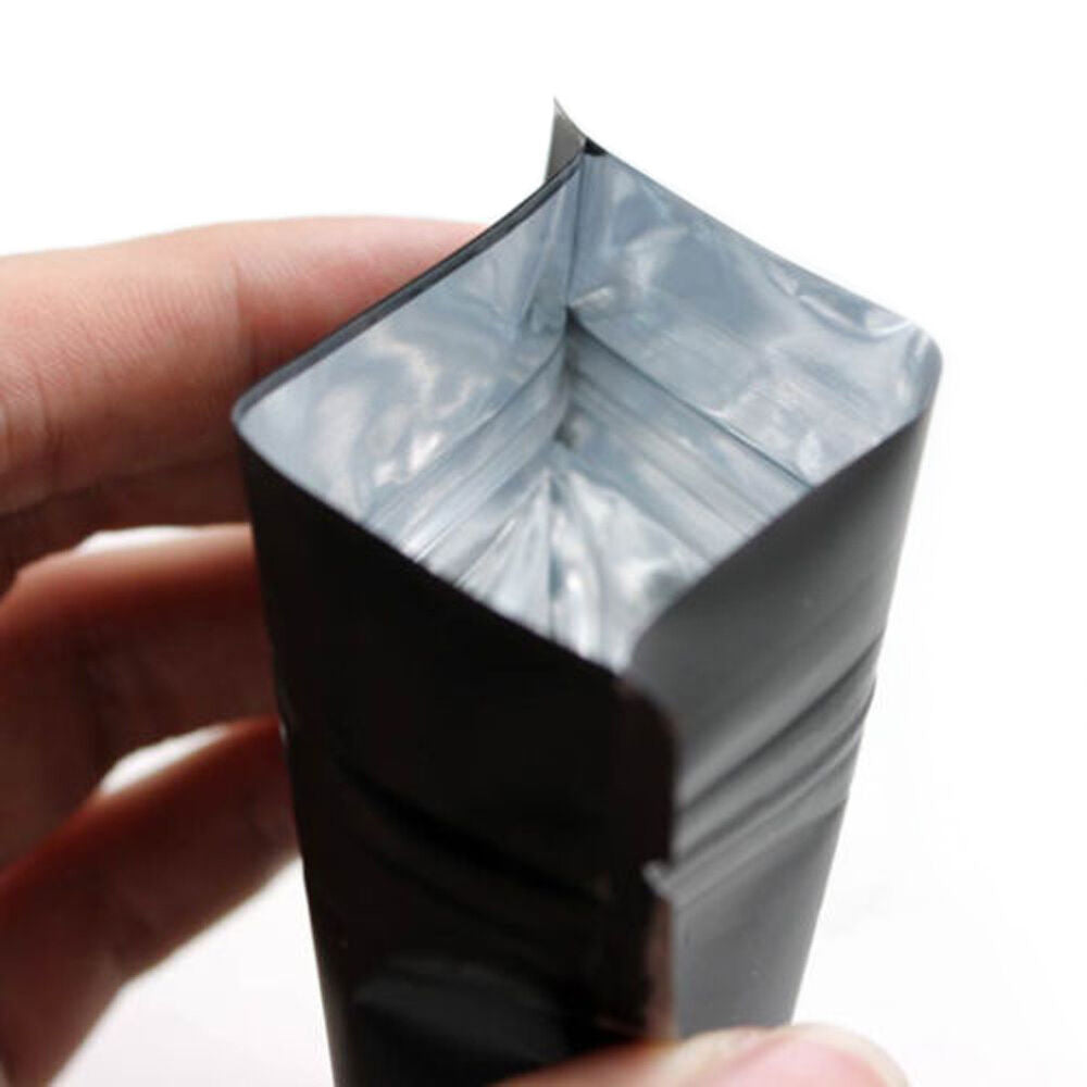 100 Flat Aluminum Foil Zip Lock Mylar Bag Resealable Zipper Clip Repacking Pouch