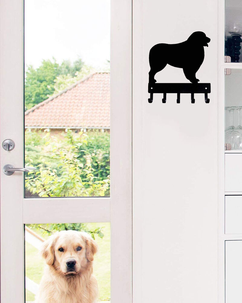 Australian Shepherd Dog Key Rack & Leash Hanger - 9 Inch/ 6 Inch Metal Wall Art