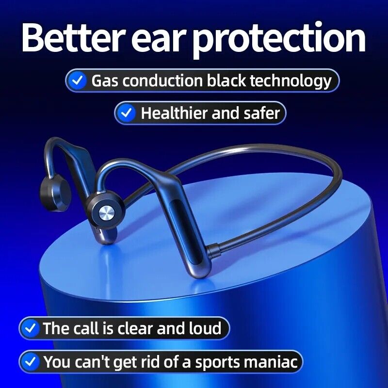 2023 Ear hook Headphones Bluetooth 5.0 Wireless Headband Earbuds Headset Stereo