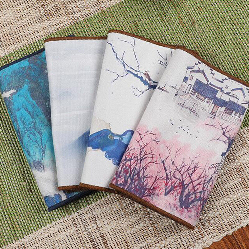 Chinese Painting Tea Table Absorbent Tea Cloth Kung Fu Rag Tea Towel Napkin