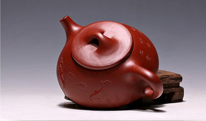 200cc chinese Yixing Handmade Zisha Dahongpao clay Teapot Shi piao Hu Tea Pot