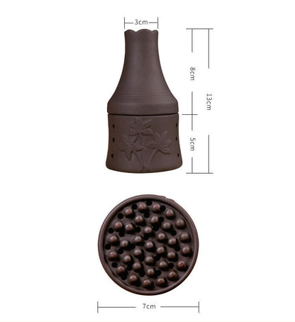 Moxibustion Moxa Tool Wormwood Purple Sand Gua Sha Pot Mini Massage 紫砂凸点艾灸罐 刮痧杯