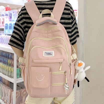 Women Nylon Laptop Men Travel School Bag Student Girl Boy Book Bag Backpack