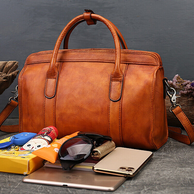Luxury Women's Bag, Retro Top Cow Leather Handbag Tote Sling Shoulder Bag Hobo