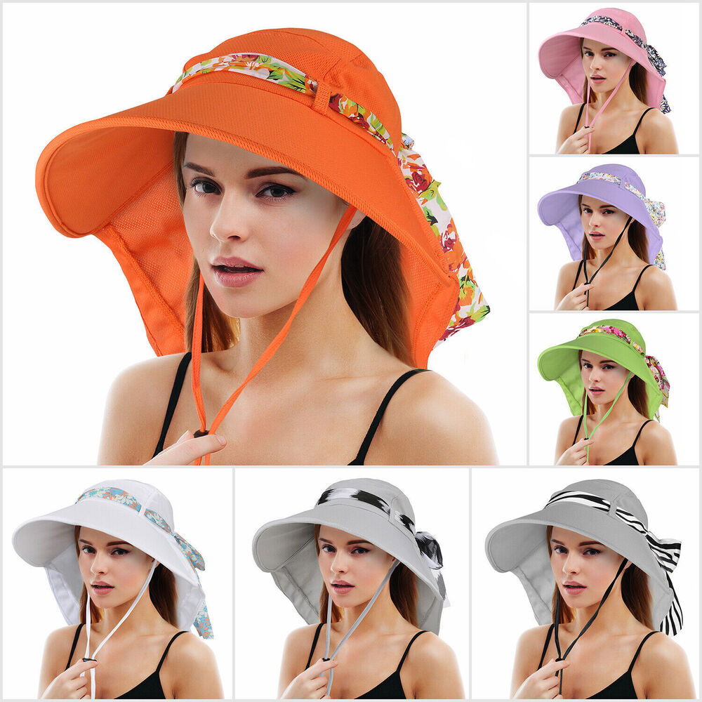 Men Women Wide Brim Sun Hat Breathable Bucket Summer Fishing Cap UV Protection