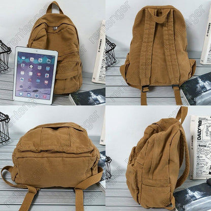 Fabric School Women Backpack Canvas Female Laptop Bag Travel Ladies Backpack