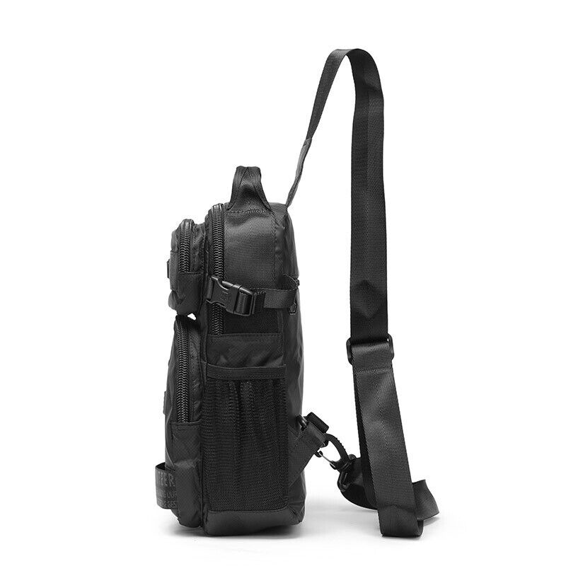 Men's Sling Backpack Oxford cloth Waterproof Crossbody Bag Outdoor Sport Bags