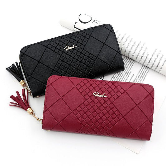 Zipper Money Coin Purses Card Holder Long Synthetic Leather Clutch Wallet Large