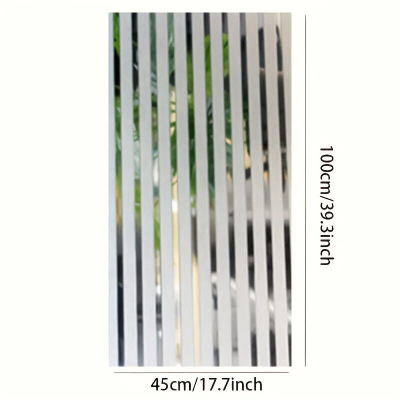 Glass Window Film PVC Frosted Privacy Stripe Self-Adhesive DIY Door Static Cling