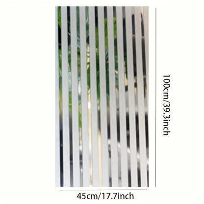 Glass Window Film PVC Frosted Privacy Stripe Self-Adhesive DIY Door Static Cling