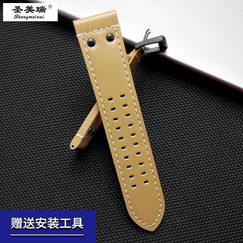 26mm Leather Strap Fits For Luminox 1922/1924/1942/1944/1925/1922.bo/ 1942.m/