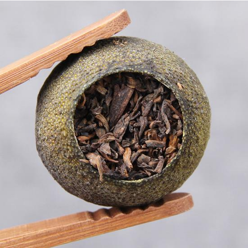 200g Small Green Mandarin Puerh Ripe Tea Yunnan Premium Cooked Pu-erh Black Tea