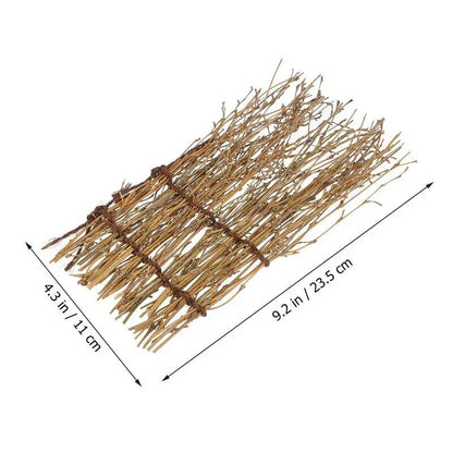 Plates Decor 3Pcs Bamboo Fence Sushi Sashimi Japanese Tray Decorations Landscape