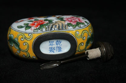 old Beijing chinese cloisonne snuff bottle enamel snuff box gifts antique Pets