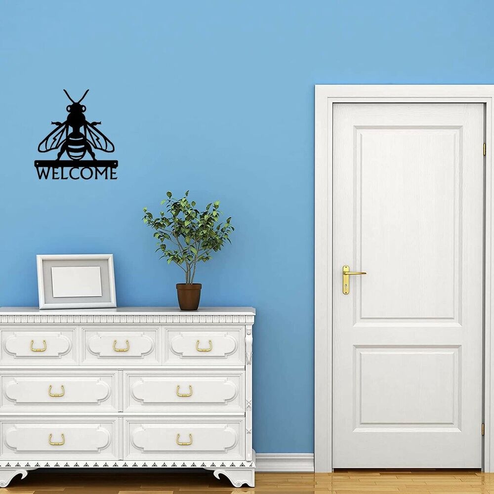 Honey Bee Welcome Sign Pretty Artwork Wall Stickers Beautiful Shape decoration