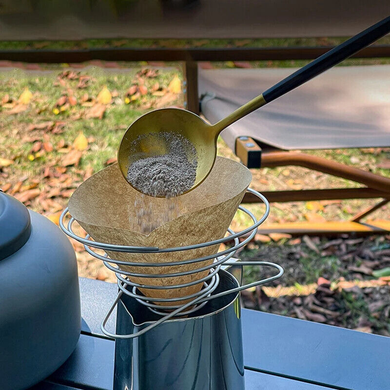 Coffee Drippers Stainless Steel Foldable Filter Cups Spring Espresso Maker Parts