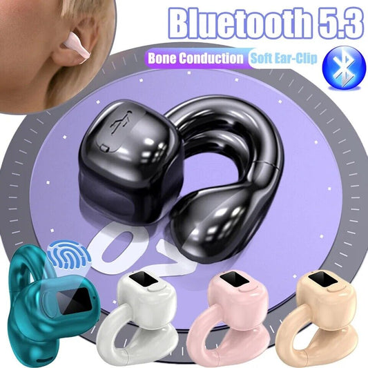 Bluetooth 5.3 Bone Conduction Headphones Wireless Open-Ear Earbuds Sport Headset