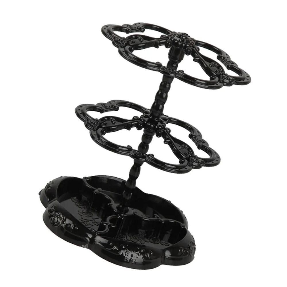 Jewelry Display Stand Plastic Retro Drop Earrings Holder Rotating Rack 13×18.5cm