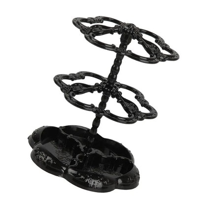 Jewelry Display Stand Plastic Retro Drop Earrings Holder Rotating Rack 13×18.5cm