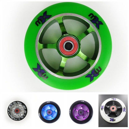 2 High Precision Aluminum Alloy Hub Scooter Wheel Heavy Speed Roller 100mm 88 A