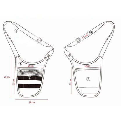 Tactical Outdoor Sports Vest Hidden Underarm Pocket Shoulder Bag Wallet Hunting