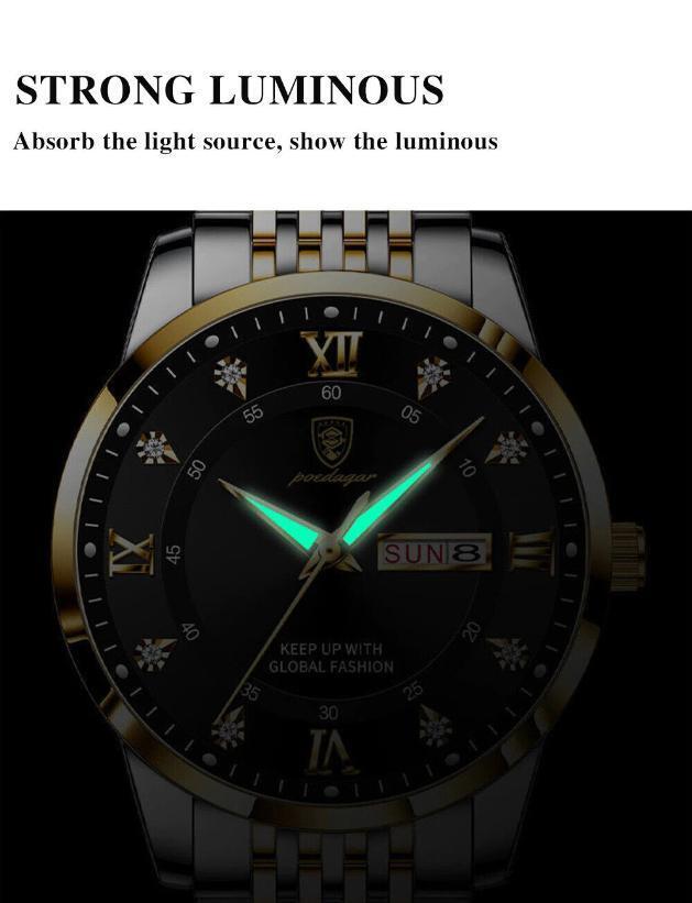 Men's Watch Wrist Watches New Waterproof Man Luxury Stainless Steel Luminous Day