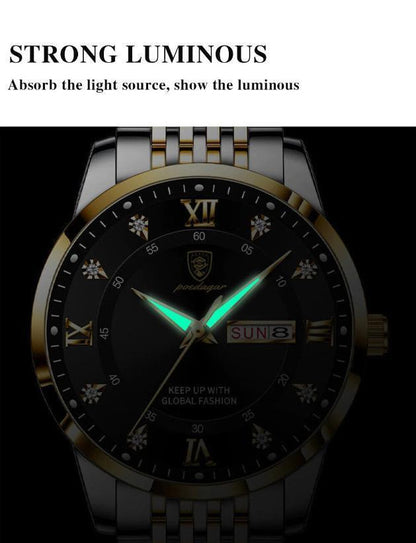 Men's Watch Wrist Watches New Waterproof Man Luxury Stainless Steel Luminous Day