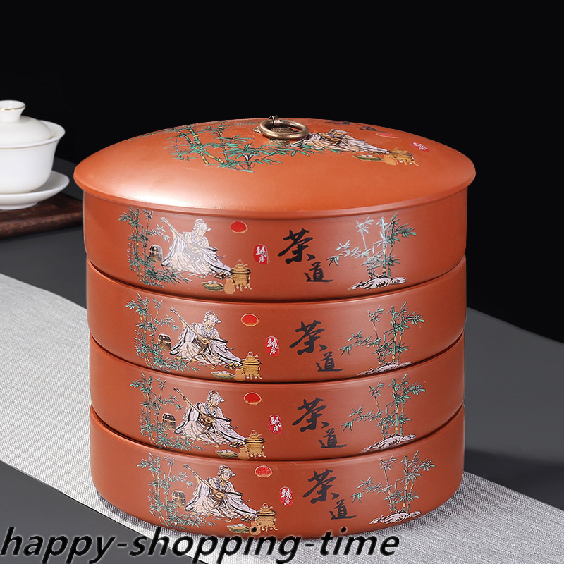 Real Yixing Zisha Holder For Loose Tea Chinese Tea Storage For Pu'er Tea Cake