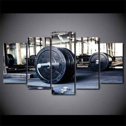 Weightlifting Sports Gym Fitness 5 Pieces canvas Wall Art Picture Home Decor