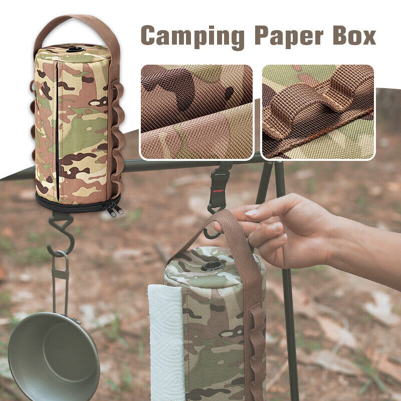 Outdoor Camping Portable Tissue Case Box Storage Bag Paper Towel Storage Case