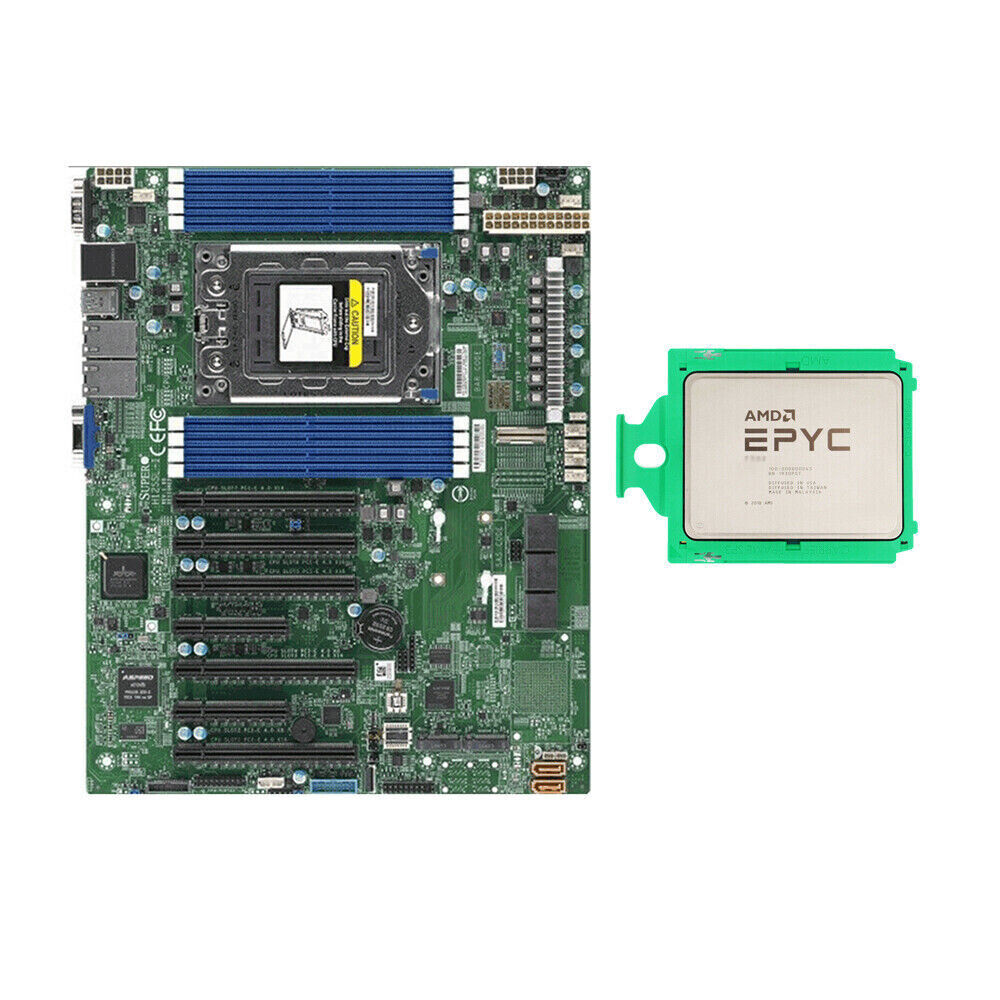 AMD EPYC 7302P CPU + Supermicro H12SSL-i Motherboard, 16 Cores 3GHz - 3.3GHz