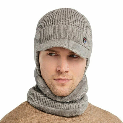 Winter Hat Bandana Scarf Outdoor Ear Protection Warm Thick Bicycle Knitted Cap
