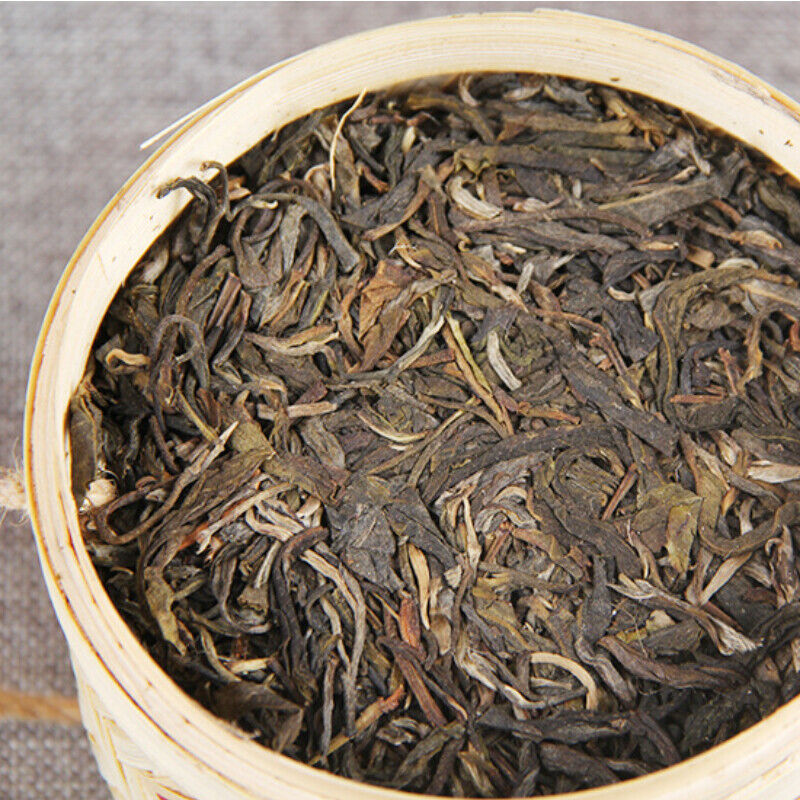 Bamboo Basket Pu-erh Green Tea Healthcare 500g Ancient Tree Raw Cake-